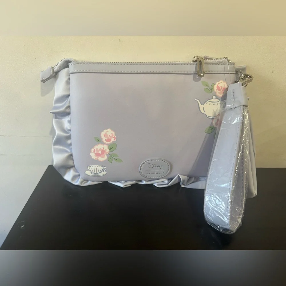 Disney The Aristocats Marie Tea Cup Floral Wristlet Pouch